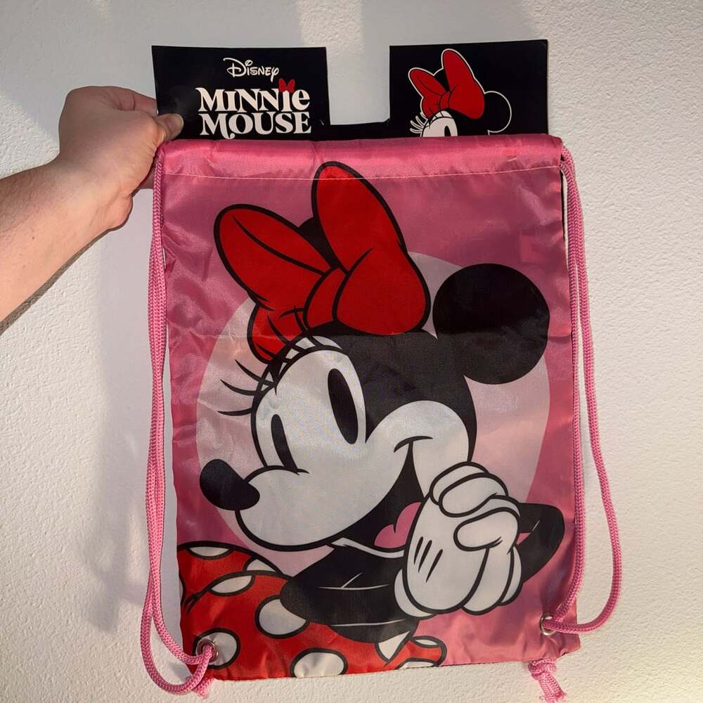 Disney Minnie Mouse Drawstring Gym Backpack Pink